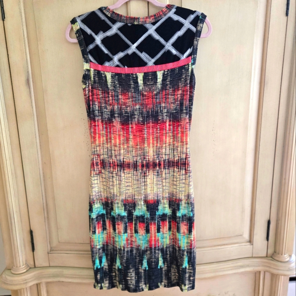 Weston Wear Black and Red Patterned Mini Dress